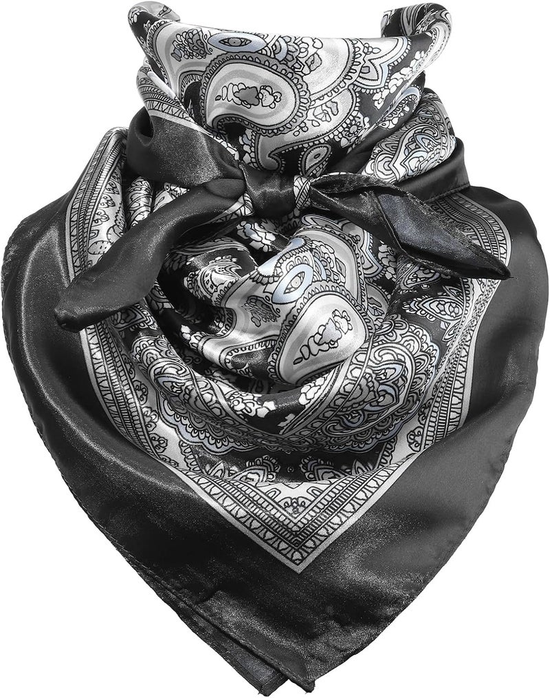 Molans 35 Inch Solid Color Wild Rag, Pure Cowboy Bandanas Oversize Western Neckerchief Bolo Head Scarf for Men Women - Image 1